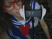 學校美少女孩舔耳朵 ASMR